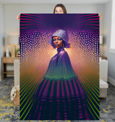 Boho Tranquility Beyond Style Sherpa Blanket - Bohemian Chic Design.